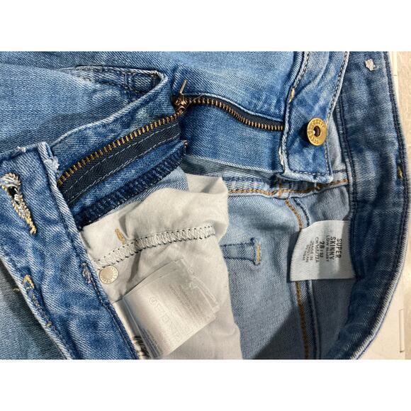 H&M Women's Super Skinny‎ Stretch Jeans Blue Size 28 Zip Fly Denim - Picture 7 of 10